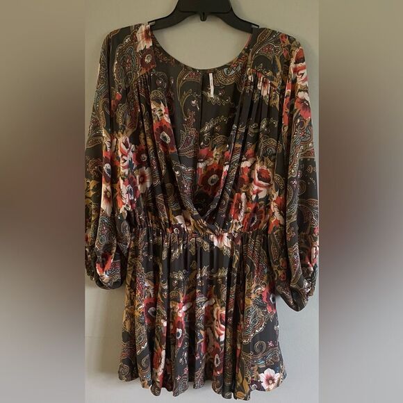 Free People High Plains Printed Boho Dress Size XS - Picture 3 of 7
